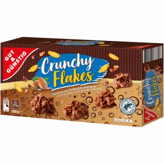 Gut&Günstig Crunchy Flakes knusprige Pralinen mit Vollmilchschokolade (250g Packung)