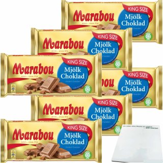 Marabou Vollmilch Schokolade Schokoladen-Kunst aus Schweden 6er Pack (6x250g XXL Tafel) + usy Block