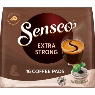 Kaffeepads Senseo Extra Strong Markant Kompromisslos 16St MHD 23.08.2023 Restposten Sonderpreis