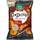 funny-frisch Popchips Red Paprika Kartoffelsnack 40% weniger Fett (80g Packung)