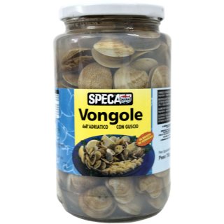 Speca Vongole Venusmuscheln in Aufguß mit Schale (750g Glas)