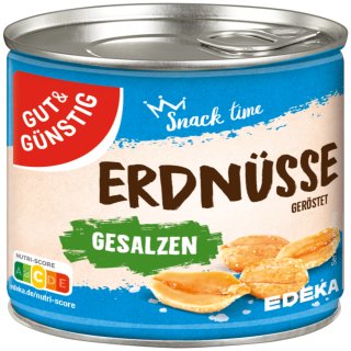 Gut&Günstig Erdnüsse geröstet und gesalzen (200g Packung)
