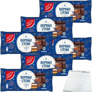 Gut&Günstig Dominosteine Vollmilch doppelt gefüllt mit 35% Fruchtfüllung und 24% Persipan 6er Pack (6x250g Packung) + usy Block