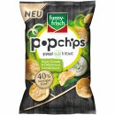 funny-frisch Popchips Sour Cream & Onion Kartoffelsnack 40% weniger Fett 3er Pack (3x80g Packung) + usy Block