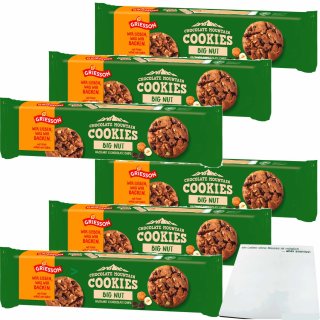 Griesson Chocolate Mountain Cookies Big Nut 6er Pack (6x150g Packung) + usy Block