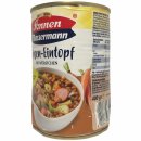 Sonnen Bassermann Linseneintopf mit Würstchen 400g B Ware Beule in Dose Sonderpreis