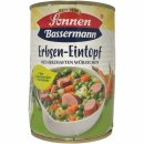 Sonnen Bassermann Erbsentopf mit herzhaften Würstchen 400g B-Ware Dose verbeult Sonderpreis