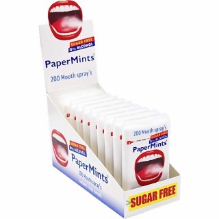 PaperMints Mouth Spray Sugarfree Mundspray VPE (10x12ml Packung) für 10x200 Anwendungen