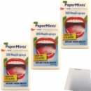 PaperMints Mouth Spray Sugarfree Mundspray 3er Pack (3x12ml Packung) für 3x200 Anwendungen + usy Block