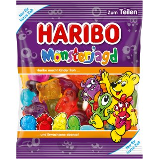 Haribo Monsterjagd Fruchtgummi mit Schaumzucker (175g Packung)