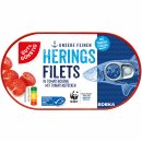 Gut&Günstig Heringsfilets in Tomatencreme mit Tomatenstückchen 6er Pack (6x200g Dose) + usy Block