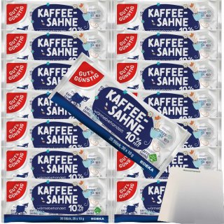 G&G Kaffeesahne 10% Fett ohne Gentechnik 15er VPE (300x10g Portionen) + usy Block
