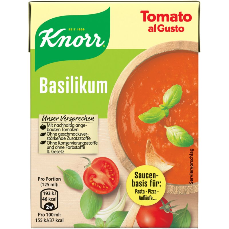 Knorr Toato Al Gusto Kräuter, 16er Pack (16 X 370 G Packung