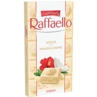 Ferrero Schokolade Raffaello Kokos und Mandelcreme 90g Tafel MHD 19.09.2023 Restposten Sonderpreis