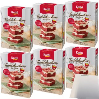 Kathi Backmischung für Teufelskuchen vom Blech 6er Pack (6x685g Packung) + usy Block