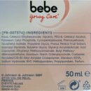 bebe Young Care Feuchtigkeitspflege Gesichtscreme, mit pfirsich extrakt, für normale Haut (50ml Tiegel)