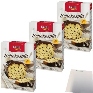 Kathi Backmischung für Schokosplit-Kuchen 3er Pack (3x450g Packung) + usy Block