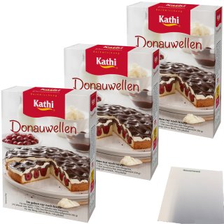 Kathi Backmischung für Donauwellen 3er Pack (3x490g Packung) + usy Block