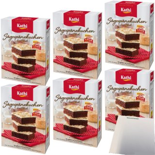 Kathi Backmischung Sägespänekuchen fürs Blech 6er Pack (6x680g Packung) + usy Block