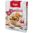 Kathi Backmischung für Muffins mit Schokoladenstückchen 6er Pack (6x360g Packung) + usy Block