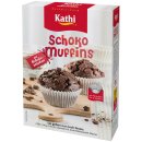 Kathi Backmischung für Schoko Muffins mit Schokoladenstücken und Förmchen 6er Pack (6x380g Packung) + usy Block