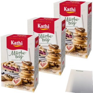 Kathi Backmischung für Mürbeteig 3er Pack (3x350g Packung)  + usy Block