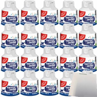 Gut&Günstig Kaffeesahnekännchen 12% Fett Kaffee-Sahne wiederverschließbar VPE (20x200g) + usy Block