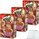 Gut&Günstig Nougat Bits Getreidekissen mit cremiger Nougatfüllung 3er Pack (3x750g Packung) + usy Block