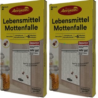 Aeroxon Lebensmittelmotten-Falle Pheromonfalle Insektenschutz 2er Pack (2x2 Stück Pack)