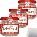 Gut&Günstig Leberwurst grob mit Majoran verfeinert Spitzenqualität 3er Pack (3x250g Glas) + usy Block