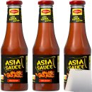 Maggi Asia Sauce Süss-Scharf 3er Pack (3x500ml Flasche) + usy Block