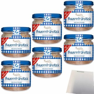 Gut&Günstig Bauernfrühstück Hausmacherart 6er Pack (6x250g Glas)  + usy Block