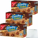 Gut&Günstig Crunchy Flakes knusprige Pralinen mit Vollmilchschokolade 3er Pack (3x250g Packung) + usy Block