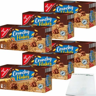 Gut&Günstig Crunchy Flakes knusprige Pralinen mit Vollmilchschokolade 6er Pack (6x250g Packung) + usy Block