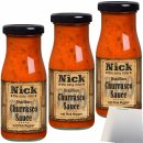 Nick the easy Rider BBQ Brazilian Churrsaco Sauce mit Pink Pepper 3er Pack (3x140ml Glas) + usy Block