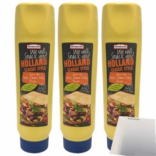 Homann Snack Sauce Holland Classic Style 3er Pack (3x875ml) + usy Block