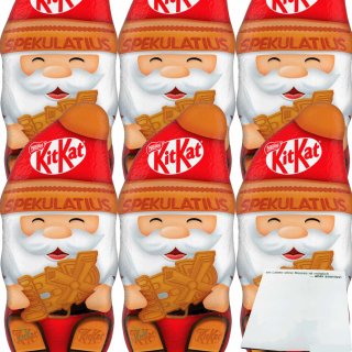 KitKat Weihnachtsmann Spekulatius 6er Pack (6x85g Packung) + usy Block