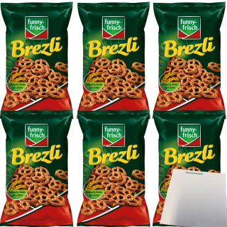 funny frisch Brezli Mini-Laugenbrezeln 6er Pack (6x160g Packung) + usy Block