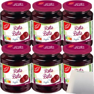 Gut&Günstig Rote Bete Kugeln geschält bissfest 6er Pack (6x330g Glas) + usy Block