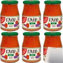 Gut&Günstig Ajvar mild mit Paprika und Auberginen 6er Pack (6x340ml Glas) + usy Block