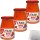 Gut&Günstig Ajvar scharf mit Paprika und Auberginen 3er Pack (3x340ml Glas) + usy Block