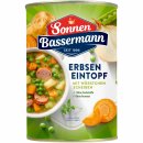 Sonnen Bassermann Erbsentopf mit herzhaften Würstchen 6er Pack (6x400g Dose) + usy Block