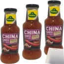Kühne China Sauce Süss-Scharf 3er Pack (3x250ml Glas) + usy Block