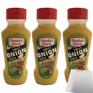 Goudas Glorie Sweet Onion Sauce 3er Pack (3x550ml Flasche) + usy Block