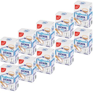 Gut&Günstig Raffinade Zucker leicht löslich feine Körnung VPE (10x1kg Packung)