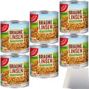 Gut&Günstig Linsen mit Suppengrün 6er Pack (6x800g Dose) + usy Block