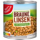 Gut&Günstig Linsen mit Suppengrün 6er Pack (6x800g Dose) + usy Block