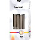 Bolsius Spitzkerzen warmes Grau 250 x 24 mm (6x Kerze) + usy Block