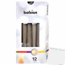 Bolsius Spitzkerzen warmes Grau 250 x 24 mm (12x Kerze) +...