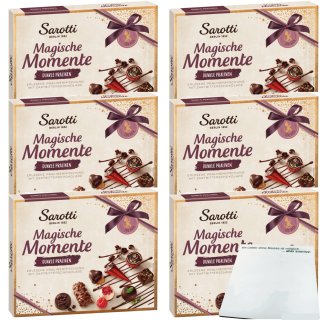 Sarotti Magische Momente dunkle Pralinen 6er Pack (6x210g Packung) + usy Block